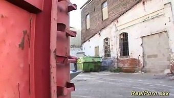 Outdoor Teen Takes On Big German Cock In Deepthroat Style
