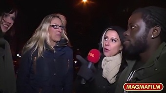 Interracial Milf Engages In Public Sex And Licking