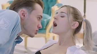 Russian Schoolgirl Eval Elfie Seduces With Big Natural Tits And Gets Fucked Hard