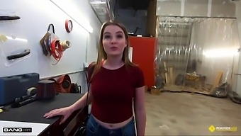 Busty Blonde Encounters Roadside Mechanic For Sexual Favor