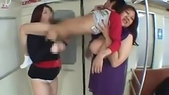 Two Curvy Japanese Women Get Trained And Fucked Hard