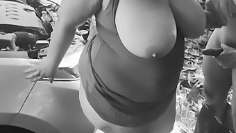 Bbw Stepmom Seduces Young Man In Car